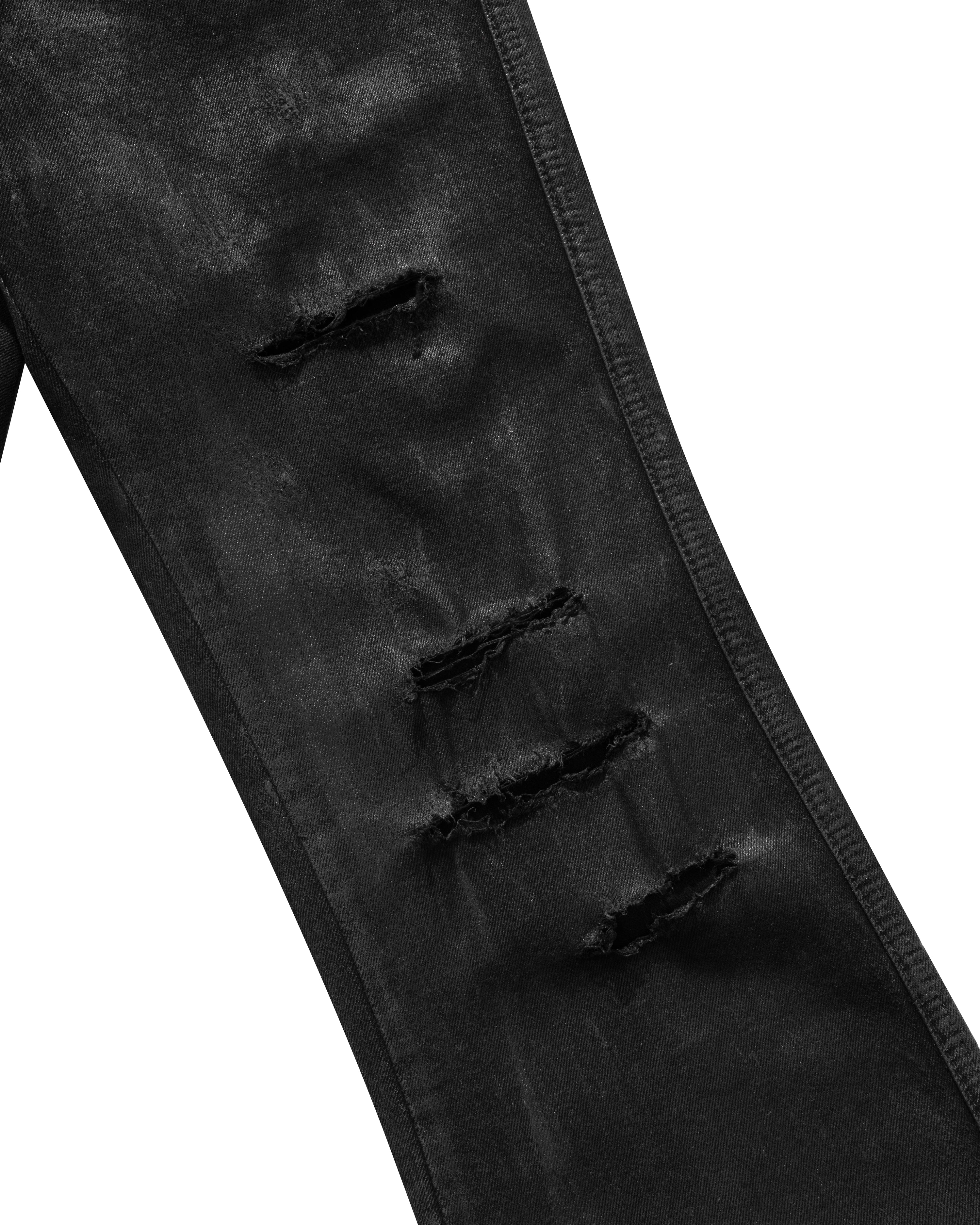 Core Zip Flared Pants - Coated Black