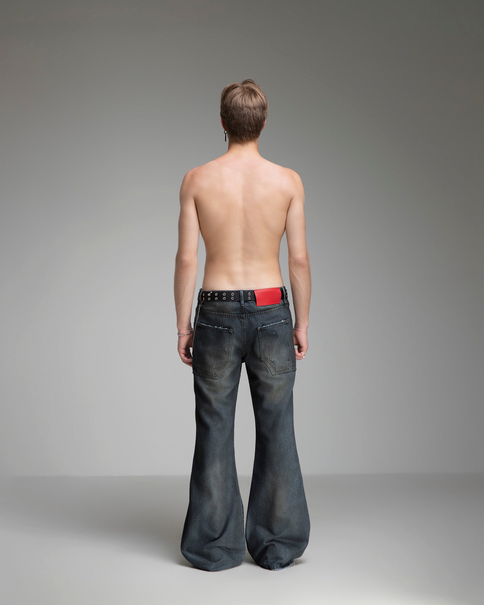 Core Zip Flared Pants - Rock Blue