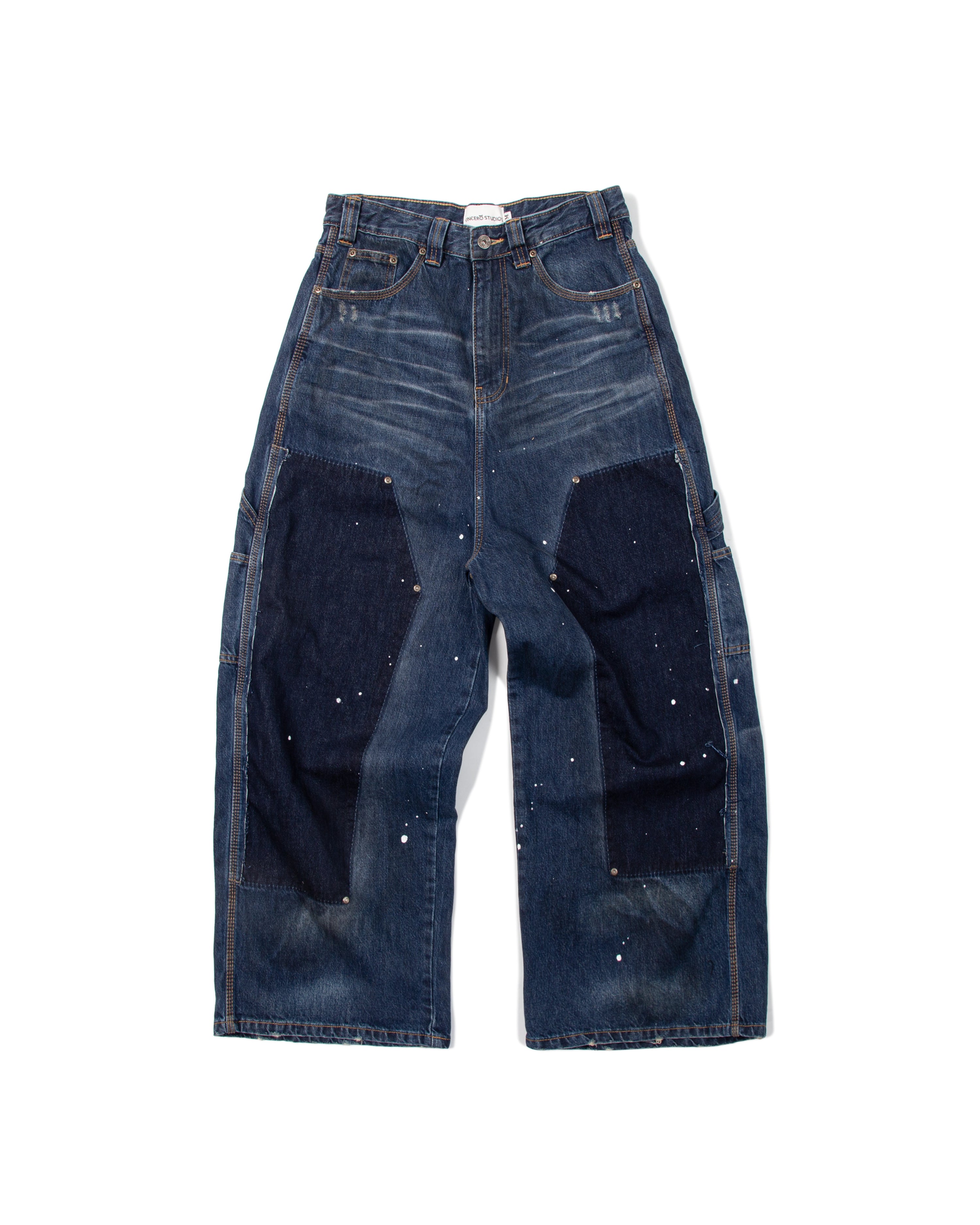 BOLD KNEE JEANS - BLUE