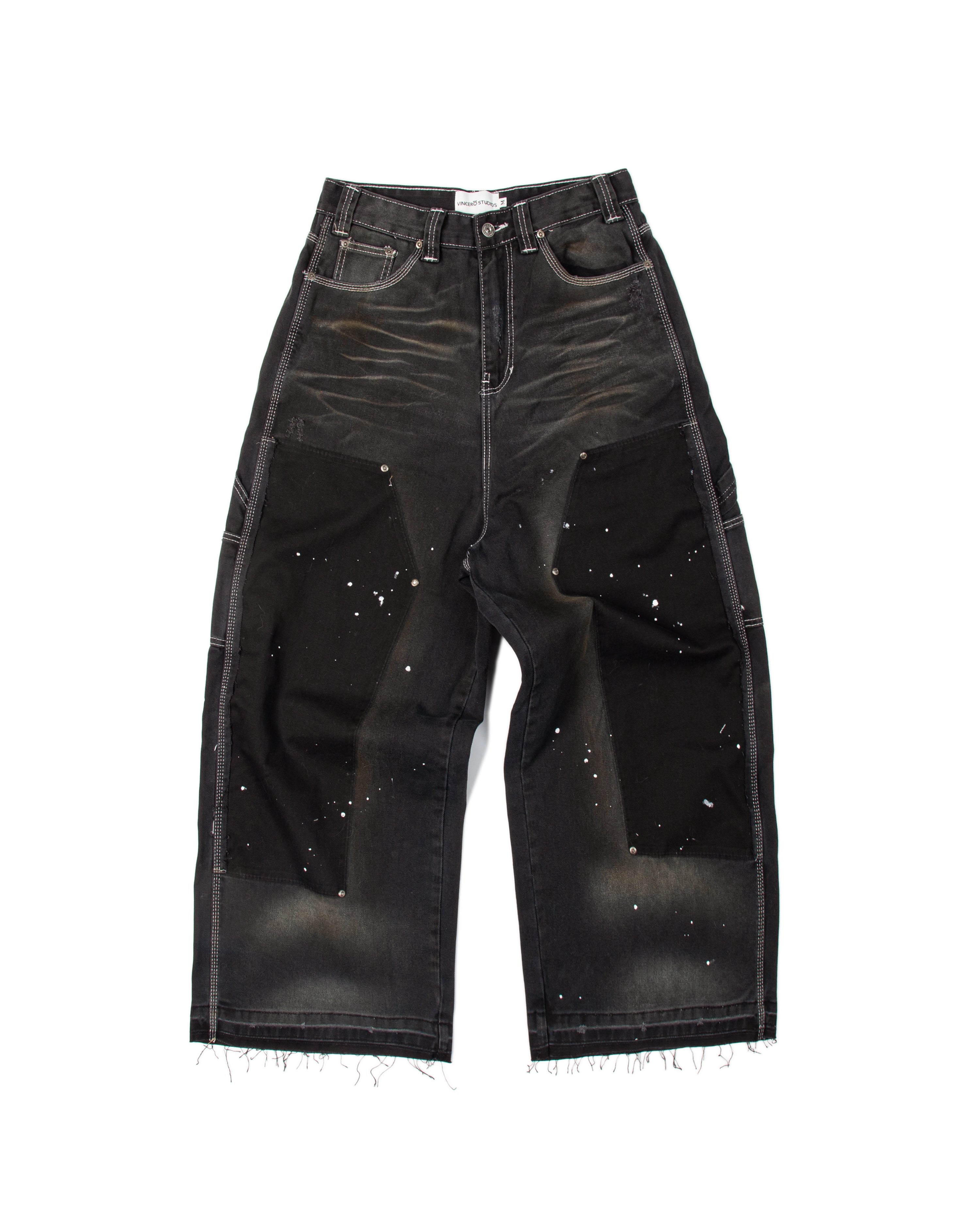 BOLD KNEE JEANS - BLACK