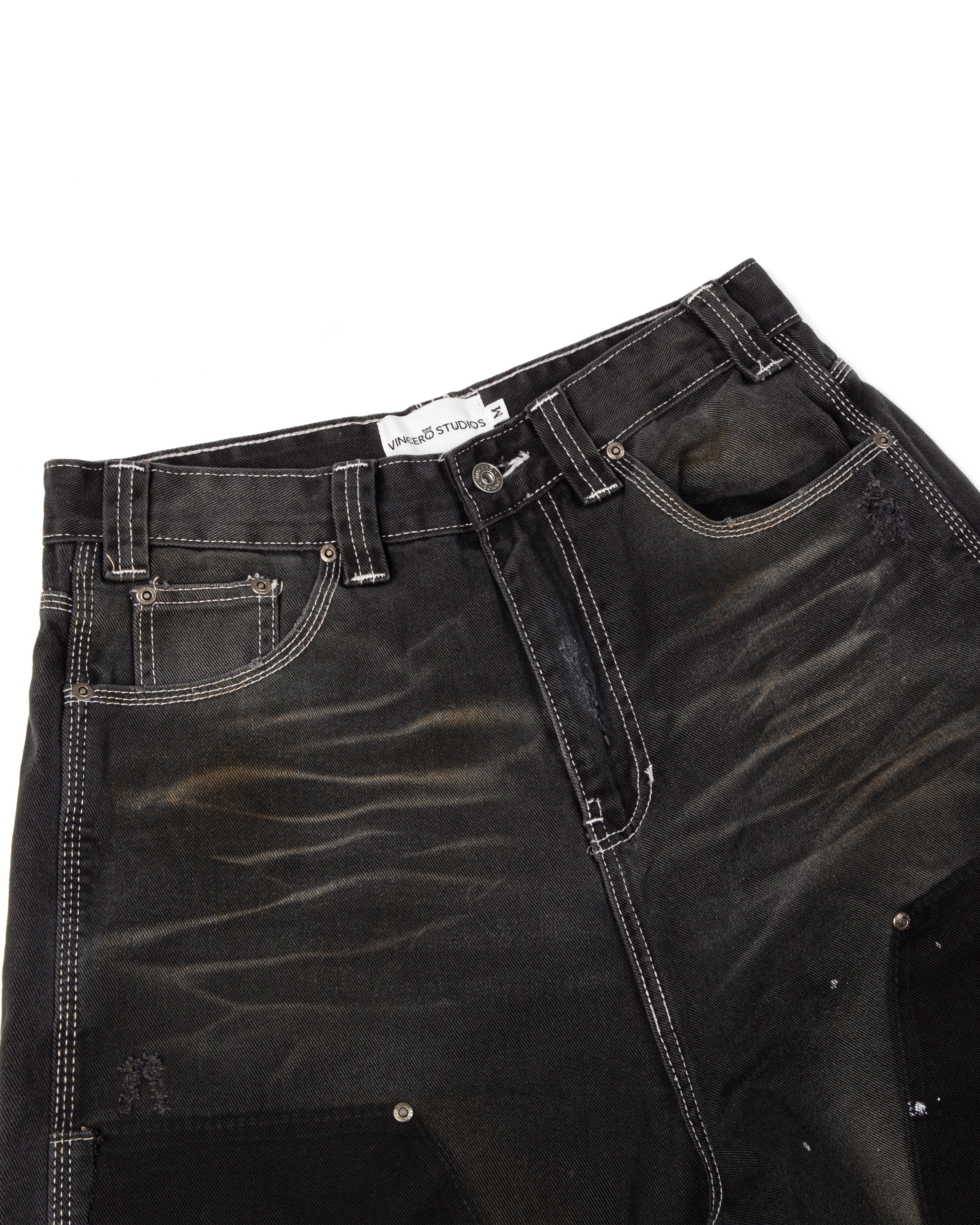 BOLD KNEE JEANS - BLACK