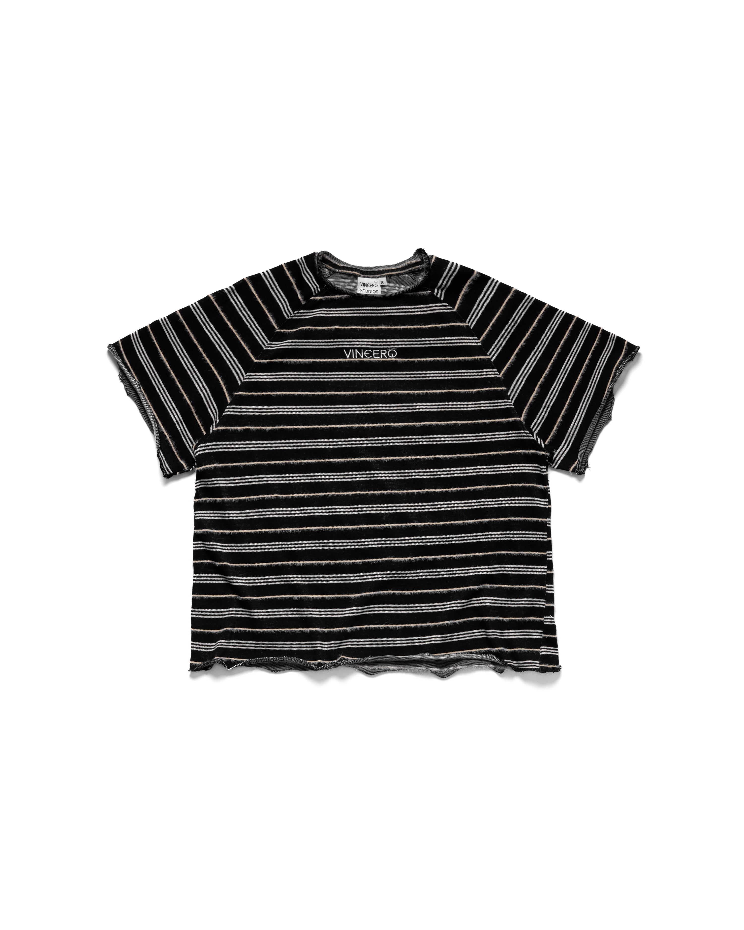 Stripes Raglan Tee - Black