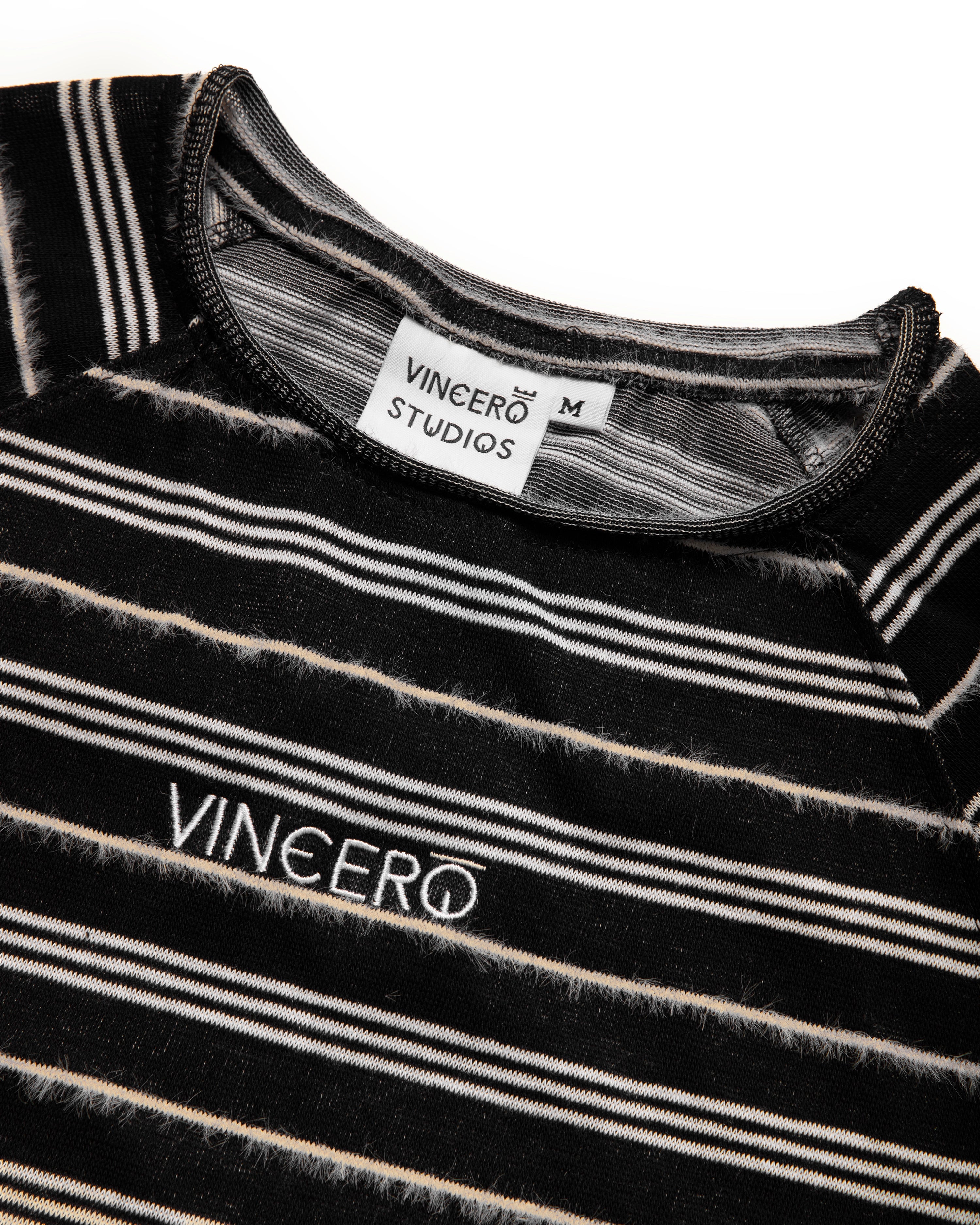 Stripes Raglan Tee - Black