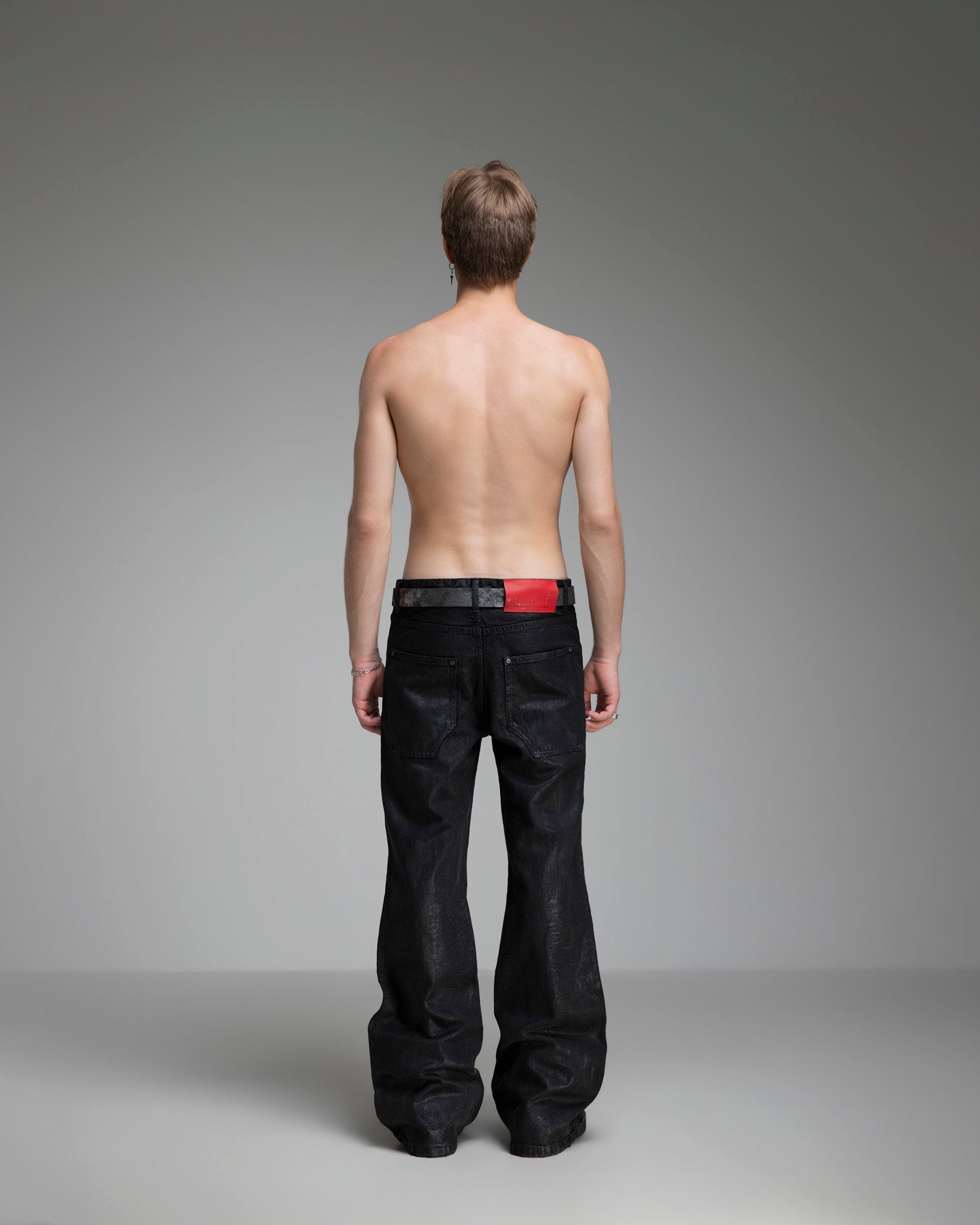 Core Zip Flared Pants - Coated Black
