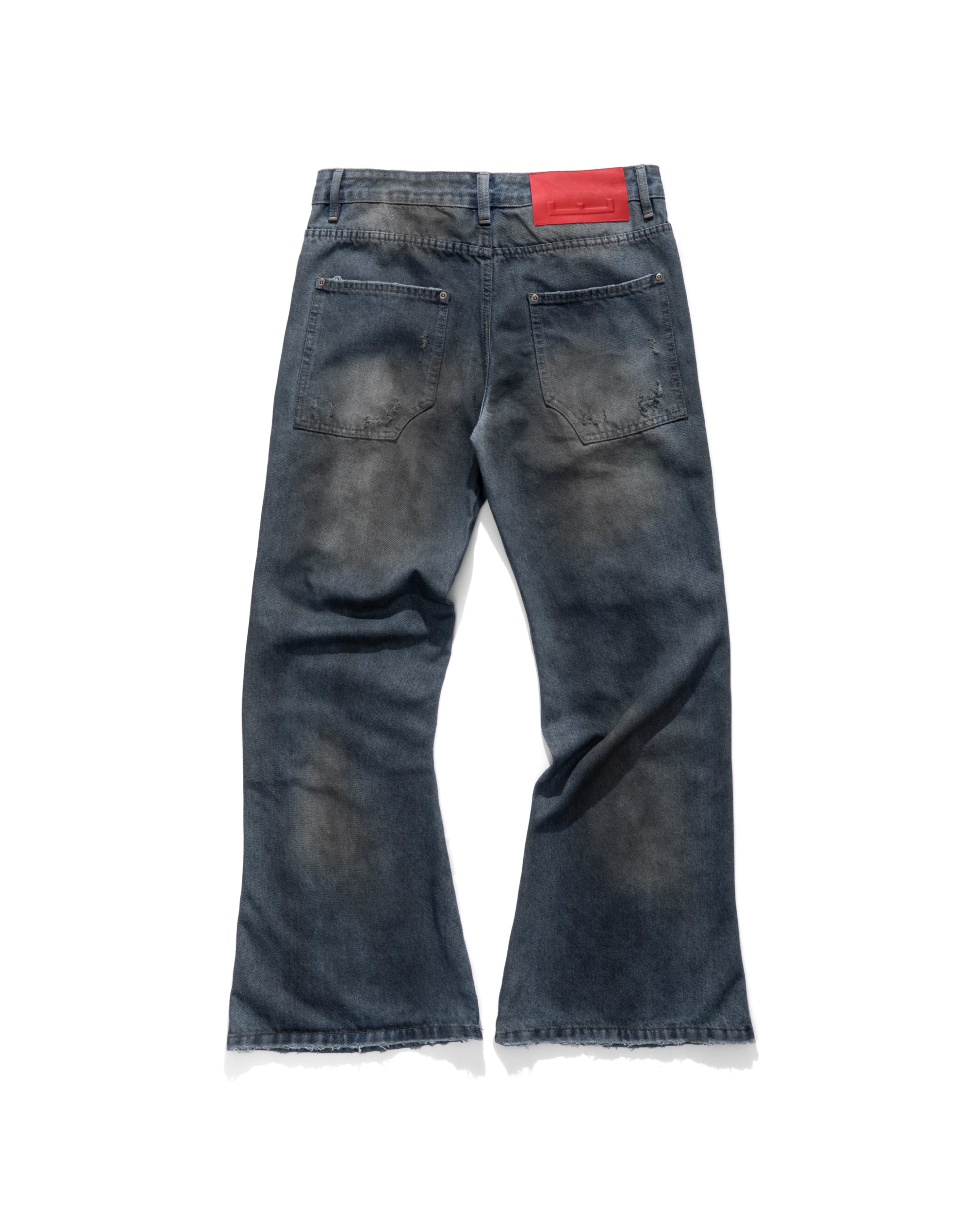 Core Zip Flared Pants - Rock Blue