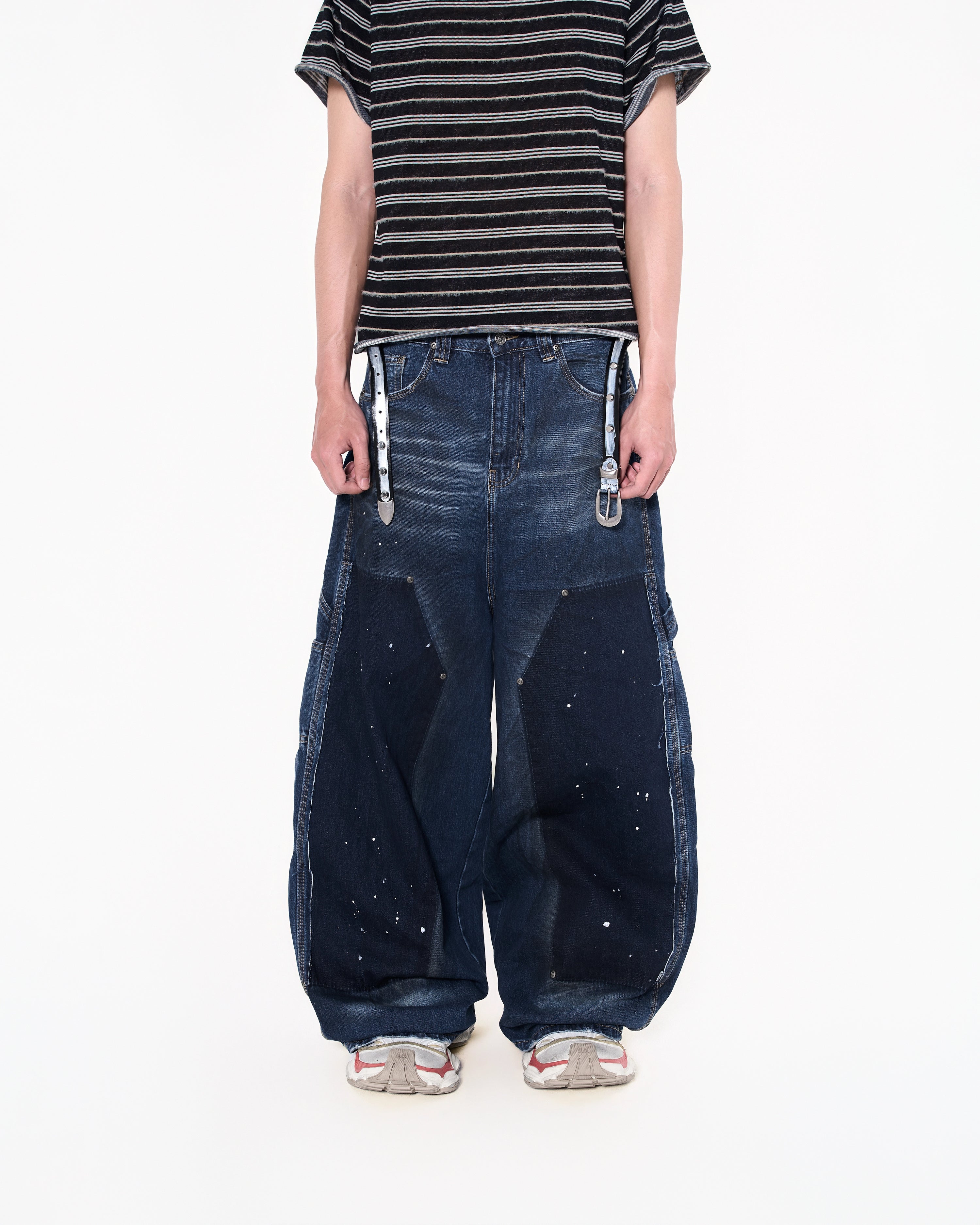 Bold Knee Jeans - Blue
